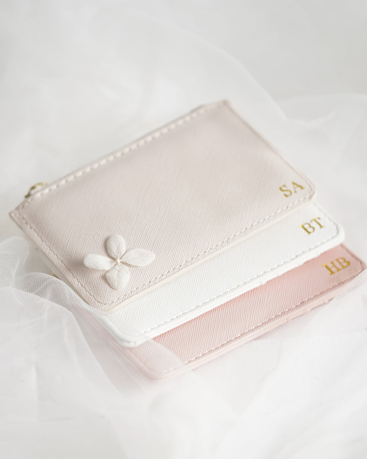 Personalised Card Holder Wallet - Blush