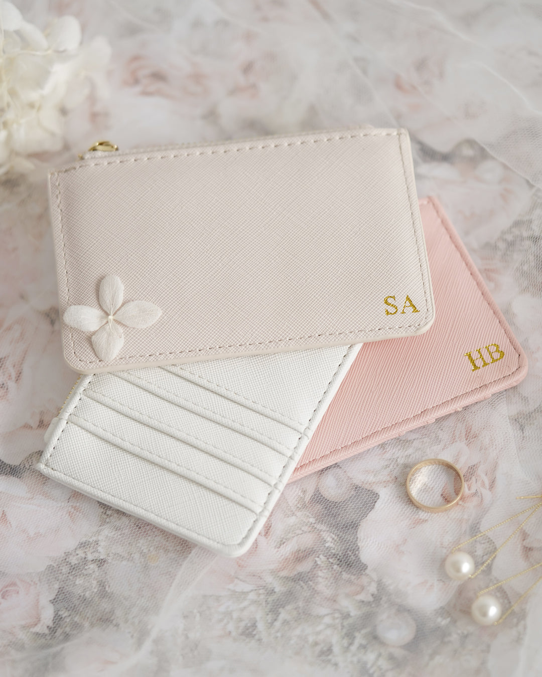 Personalised Card Holder Wallet - Blush
