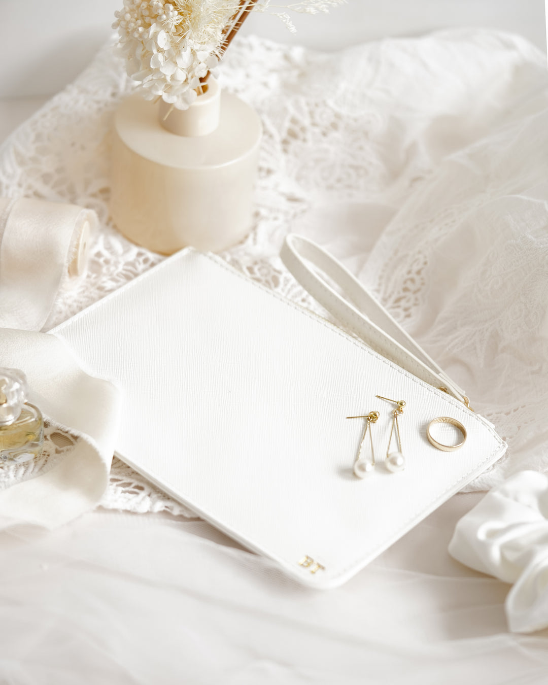 Personalised Clutch - White