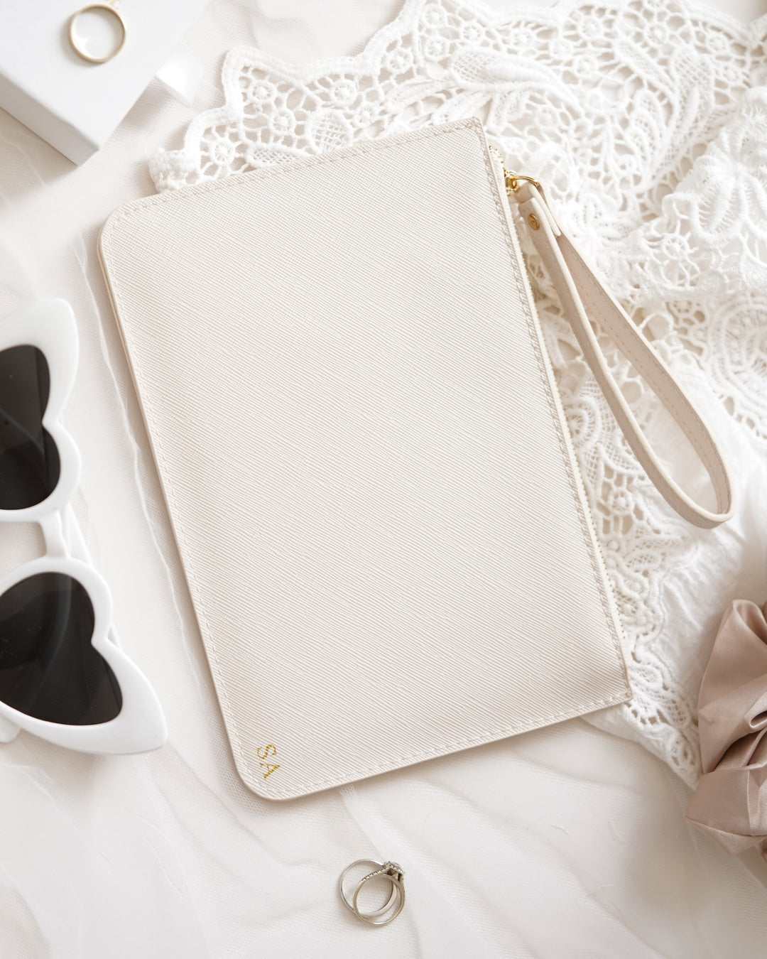 Personalised Clutch - Oatmeal