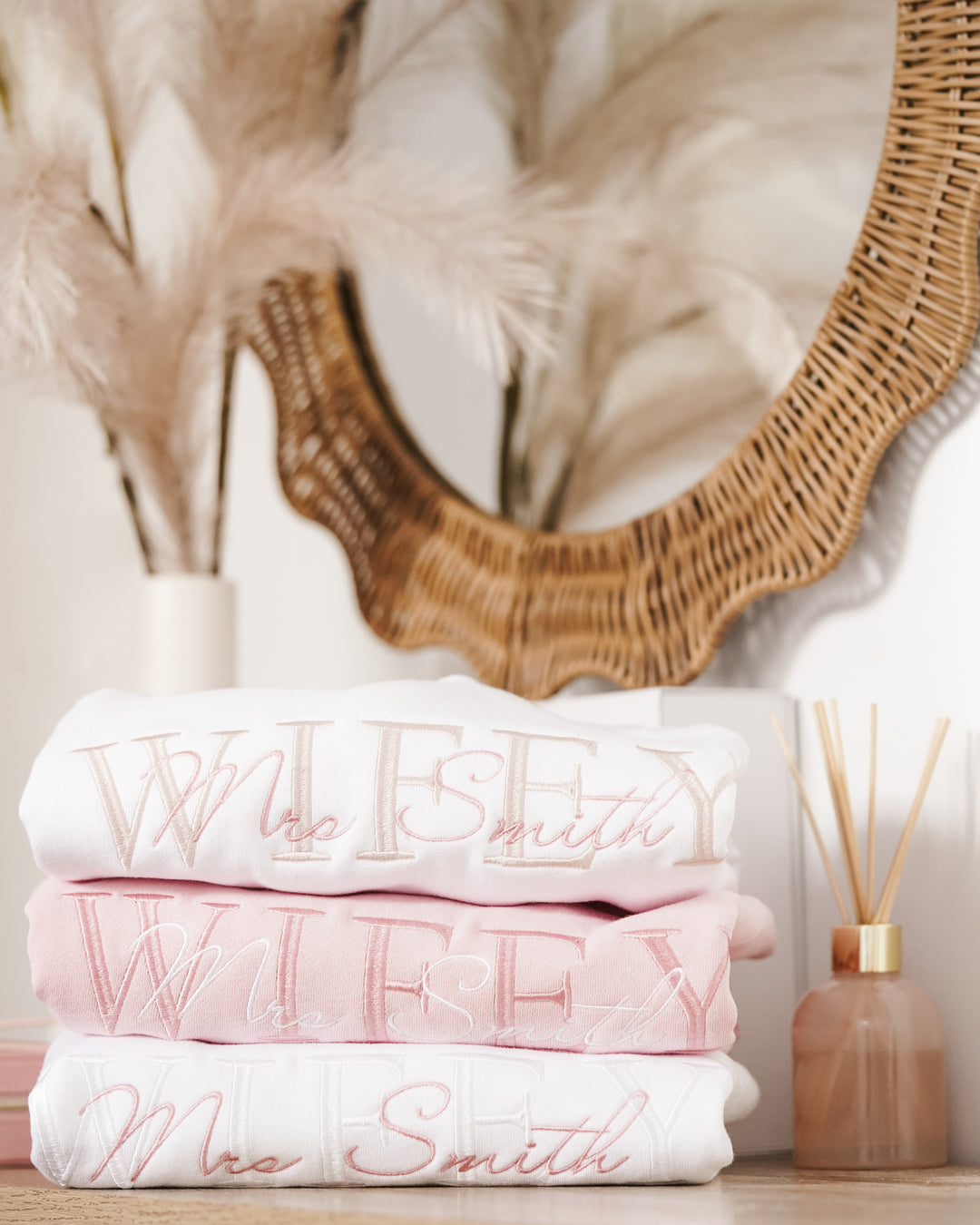 Personalised Wifey Embroidered T-Shirt