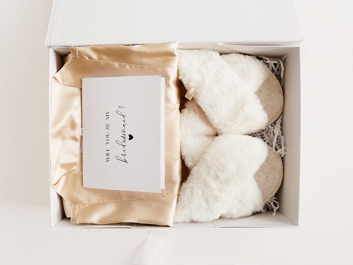 Getting Ready Bridesmaid Box - Classic Satin Embroidered Robe