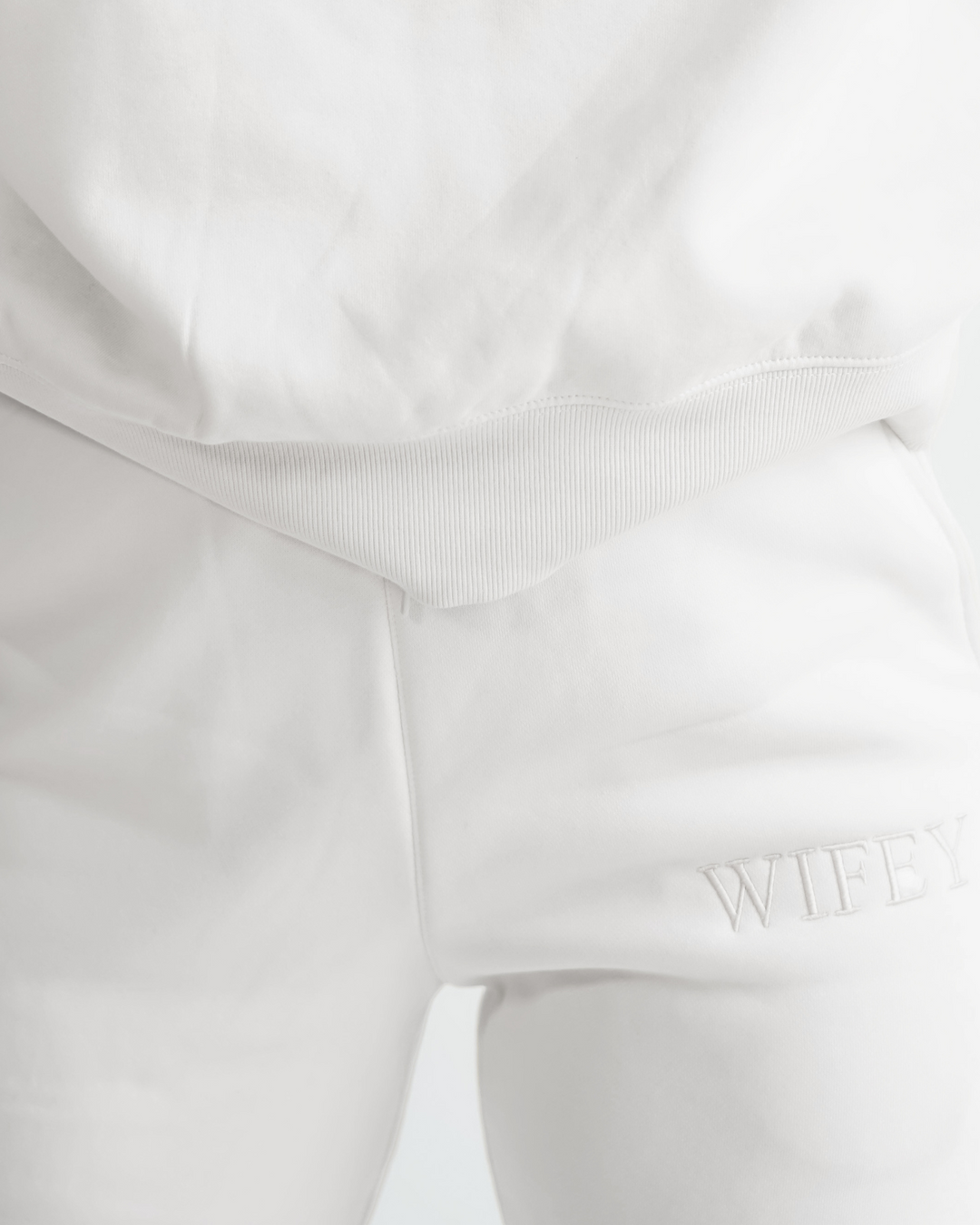 Wifey Crew and Pants Set - WHITE