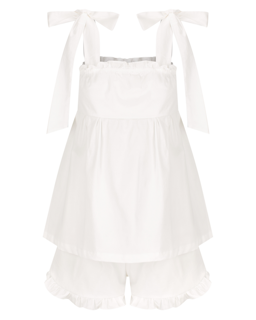 Evie Cotton Bridesmaid Pyjamas - White