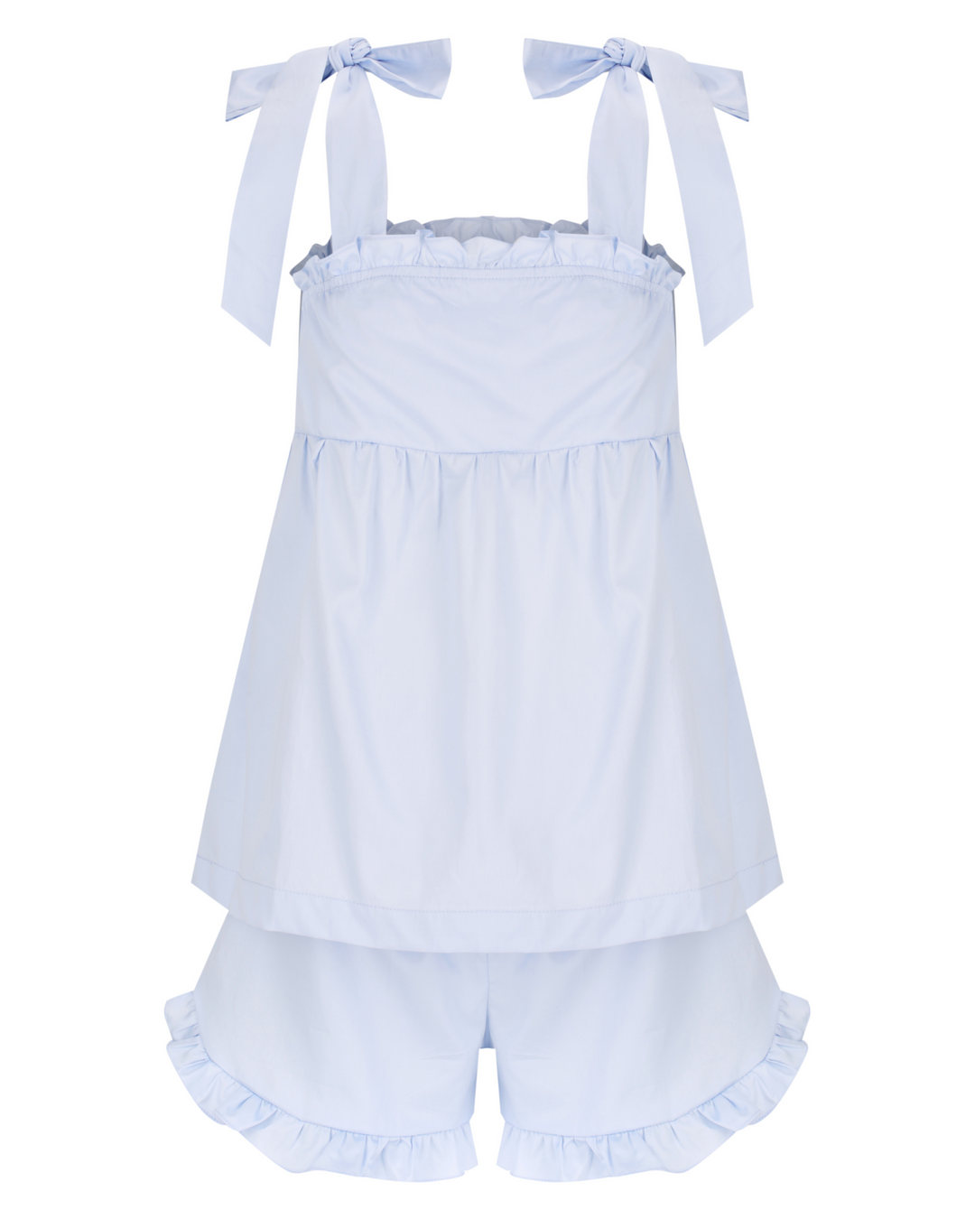 Evie Cotton Bridesmaid Pyjamas - Powder Blue