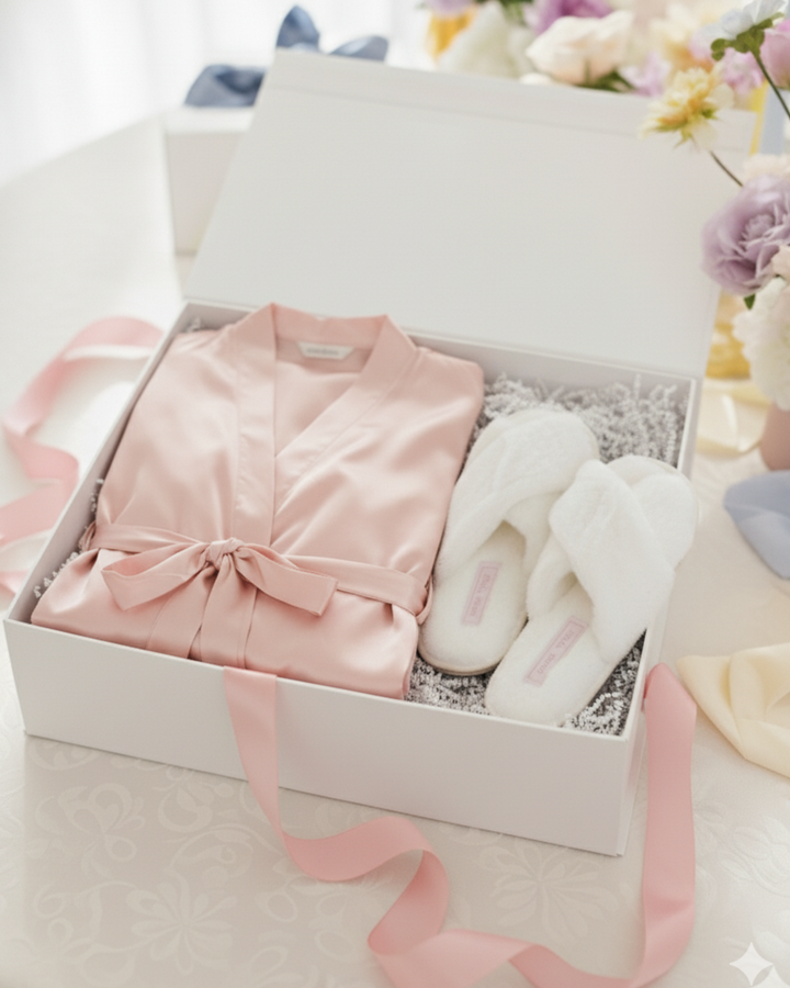 Classic Robe + Slippers + Gift Box Bundle