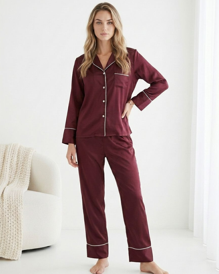 Winter Bridesmaid Pyjamas- Burgundy