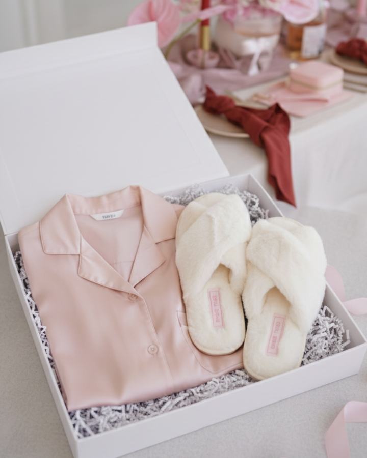 Getting ready Bridesmaid Box - Short Sleeve and Shorts Pyjamas