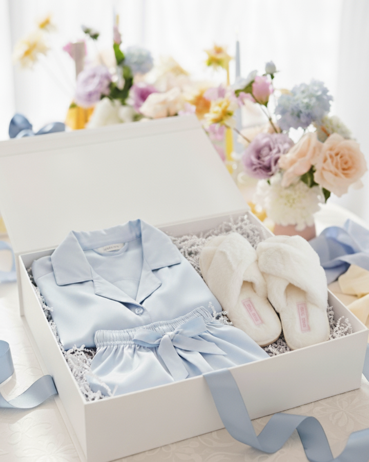 Classic Pjs + Slippers + Gift Box Bundle