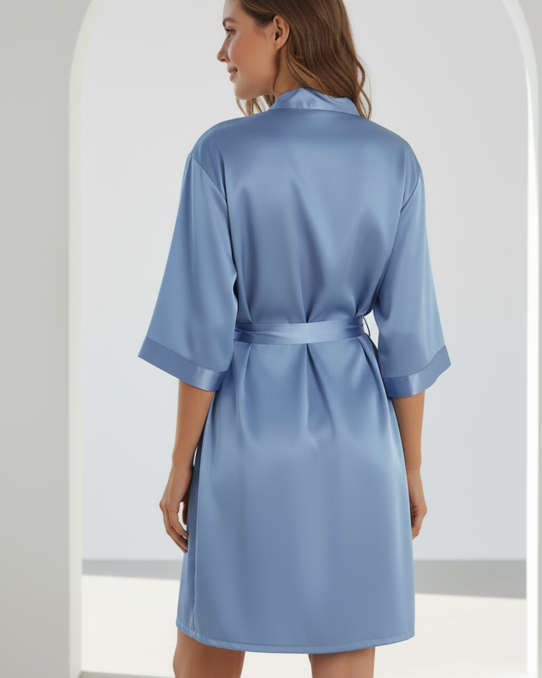 Classic Robe - Dusty Blue