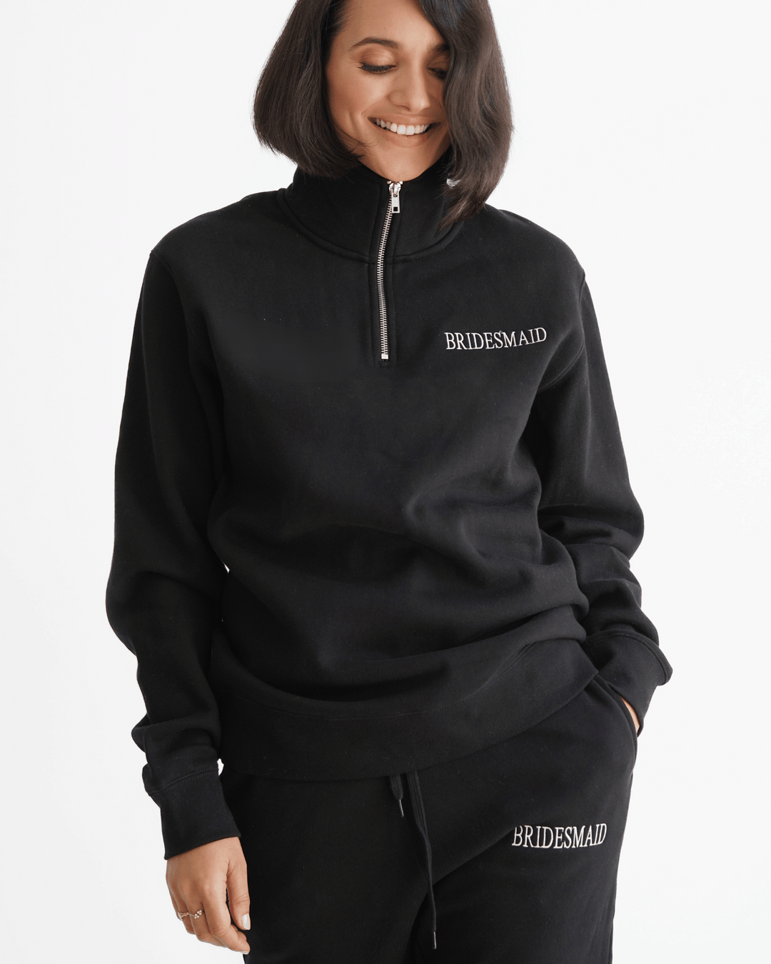Getting ready bridal party quarter zip crew - Various Colours
