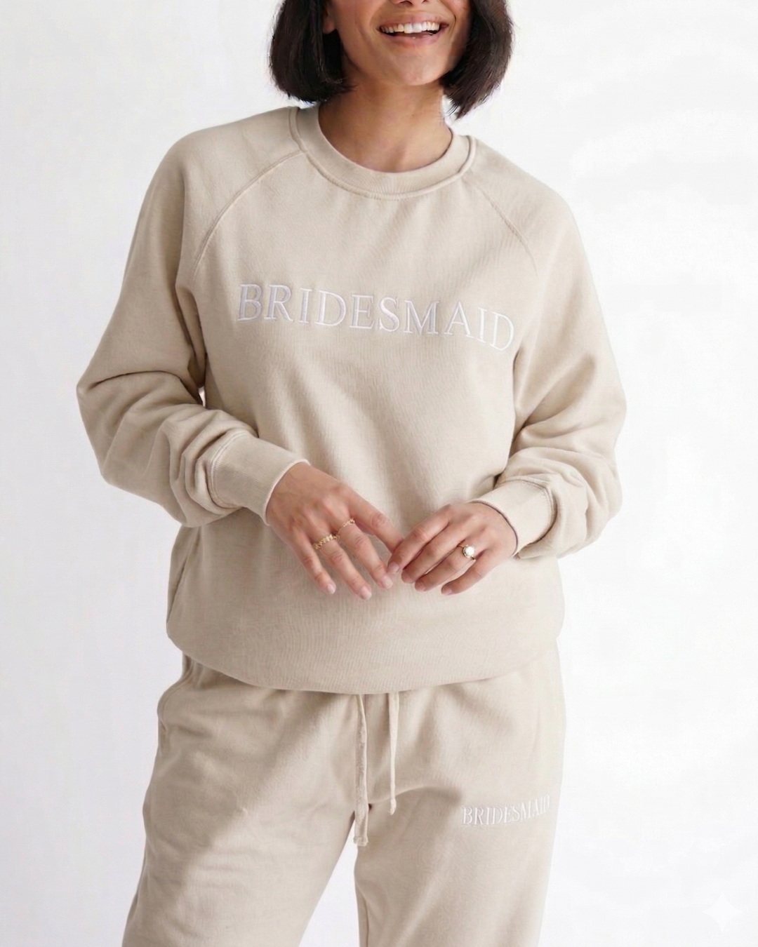 BONE SIZE S - 10 AU BRIDESMAID LOUNGEWEAR SET