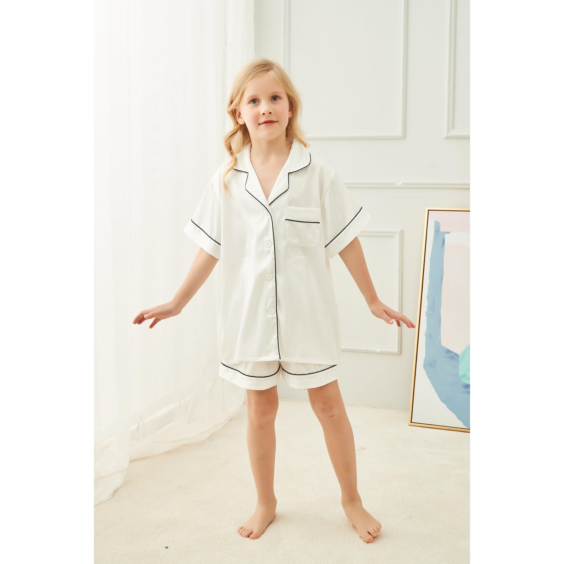 Flower Girl Satin Pyjamas | Kids Satin Pj's | Personalised Kids Pj's ...