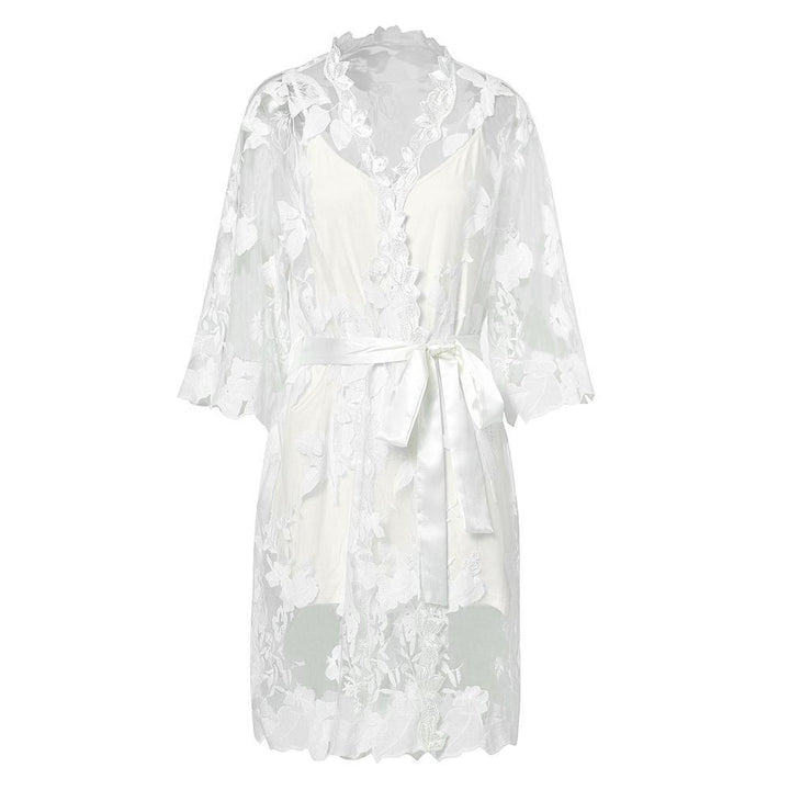 Willow White Lace Bridal Robe