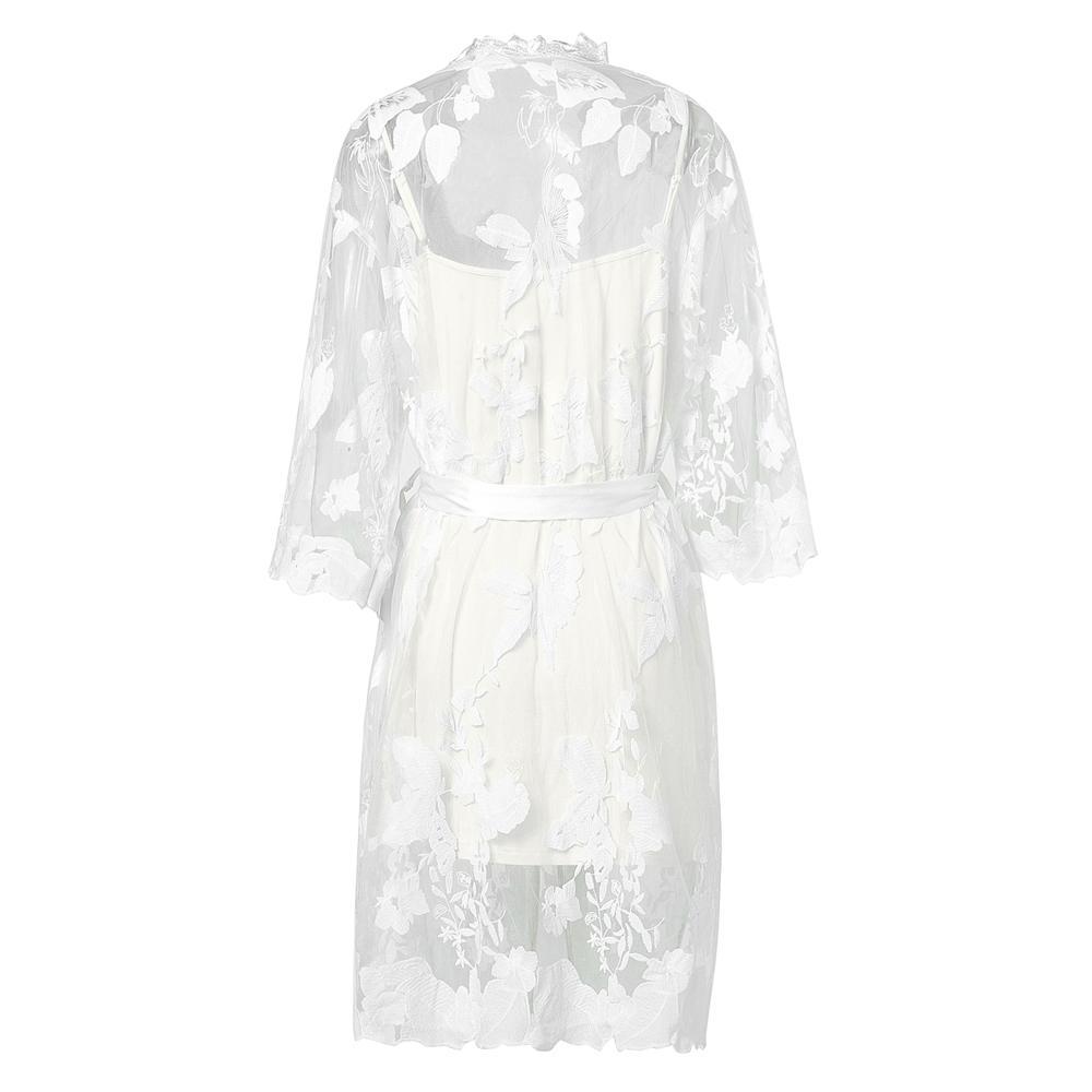 Willow White Lace Bridal Robe
