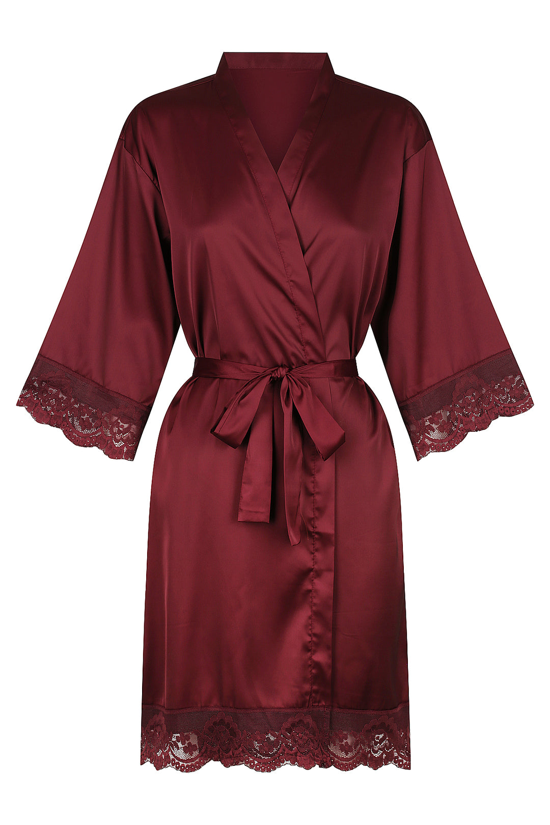 Love Lace Robe - Wine