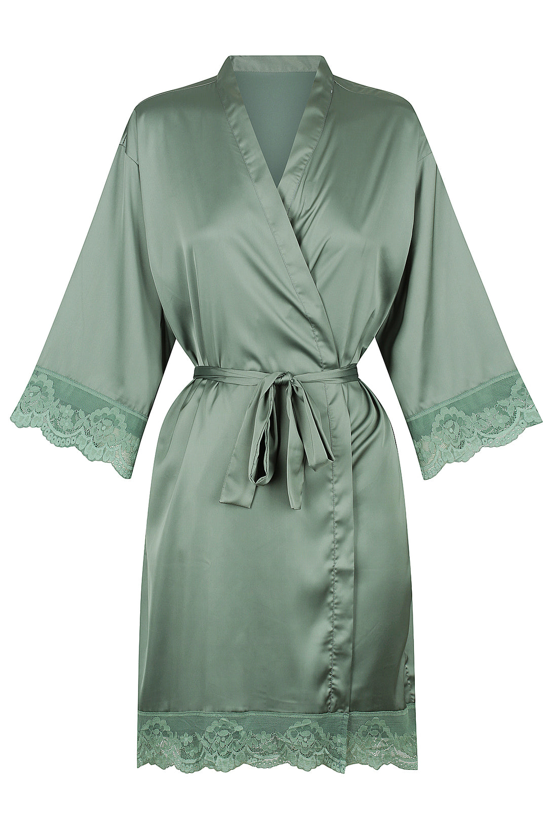 Love Lace Robe - Dusty Blue