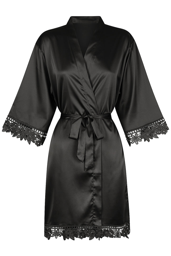 Rosie Lace Bridesmaid Satin Robe