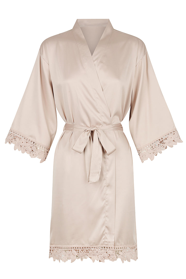 Rosie Lace Bridesmaid Satin Robe