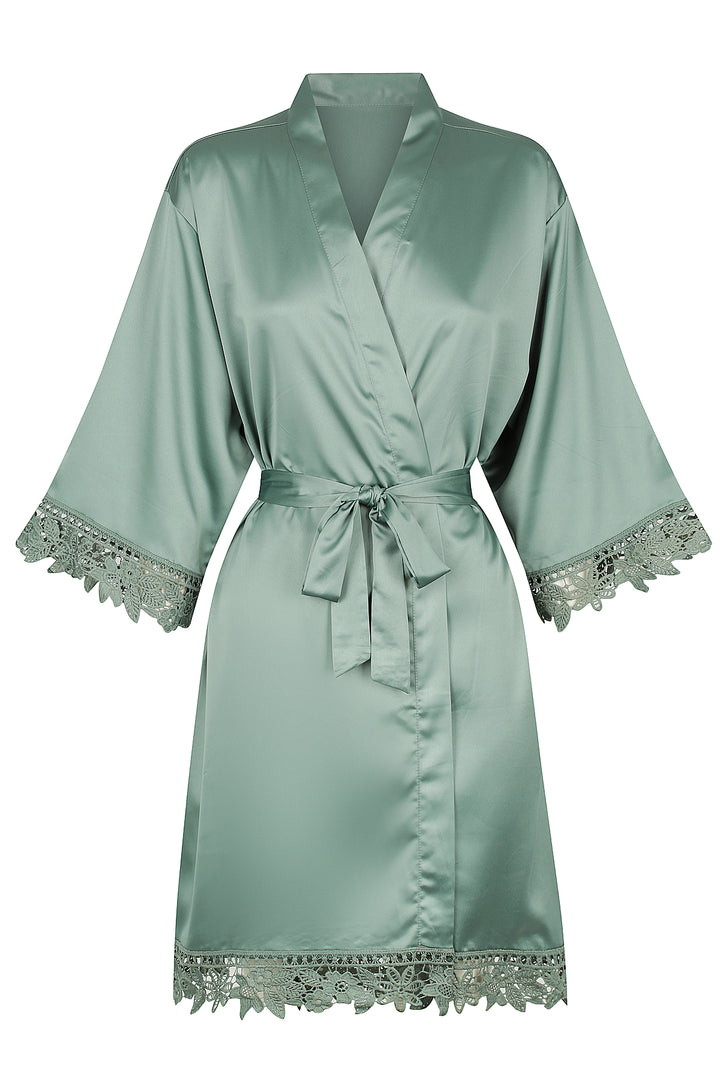 Rosie Lace Bridesmaid Satin Robe