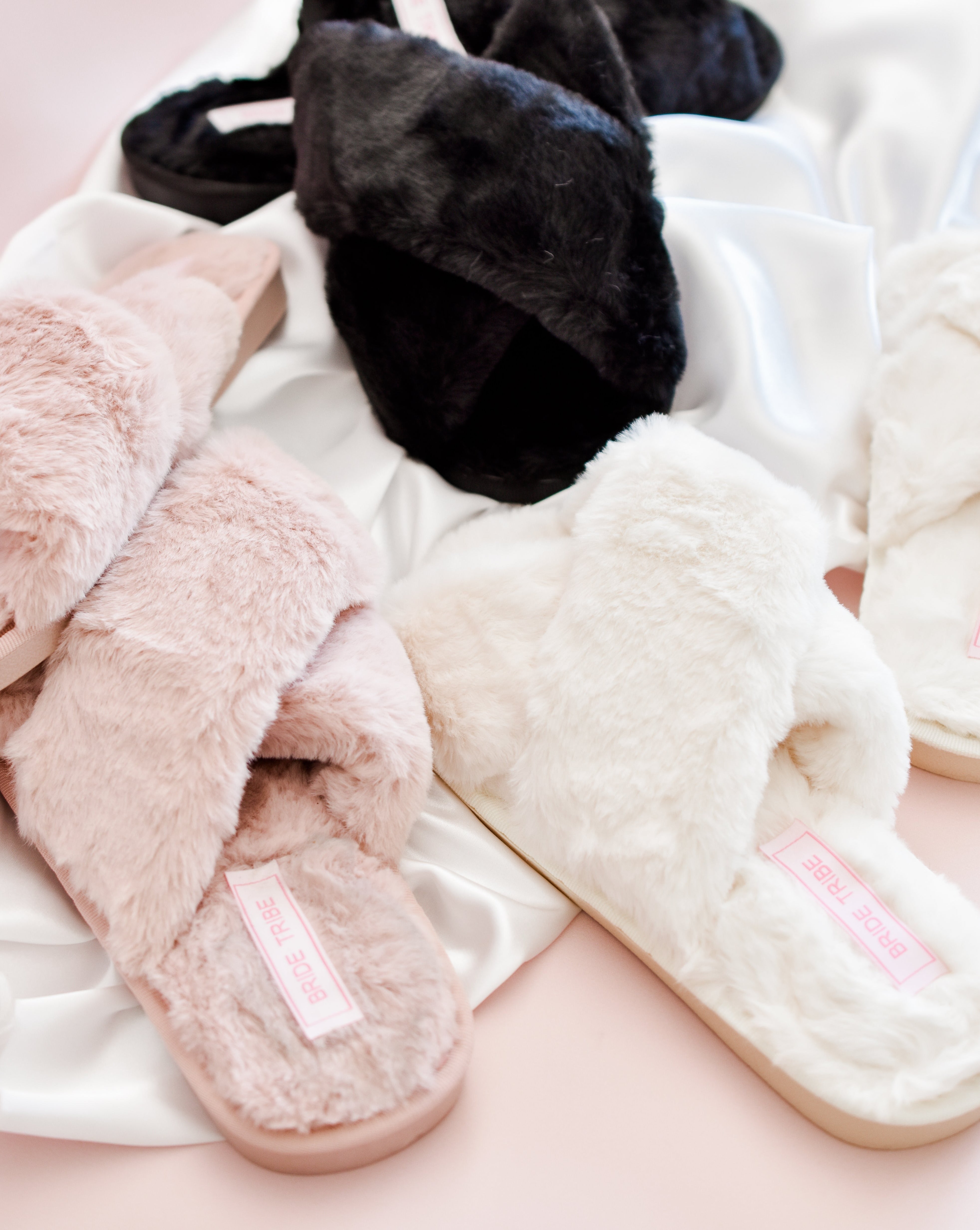 Bride and Bridesmaid Fluffy Slippers