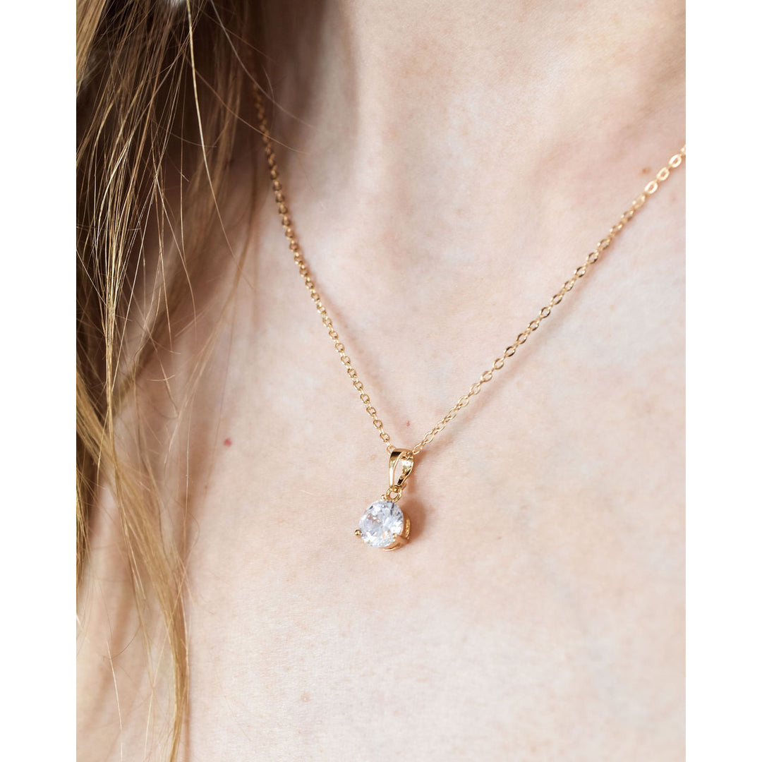 Genevieve Pendant and Earring Set - Gold