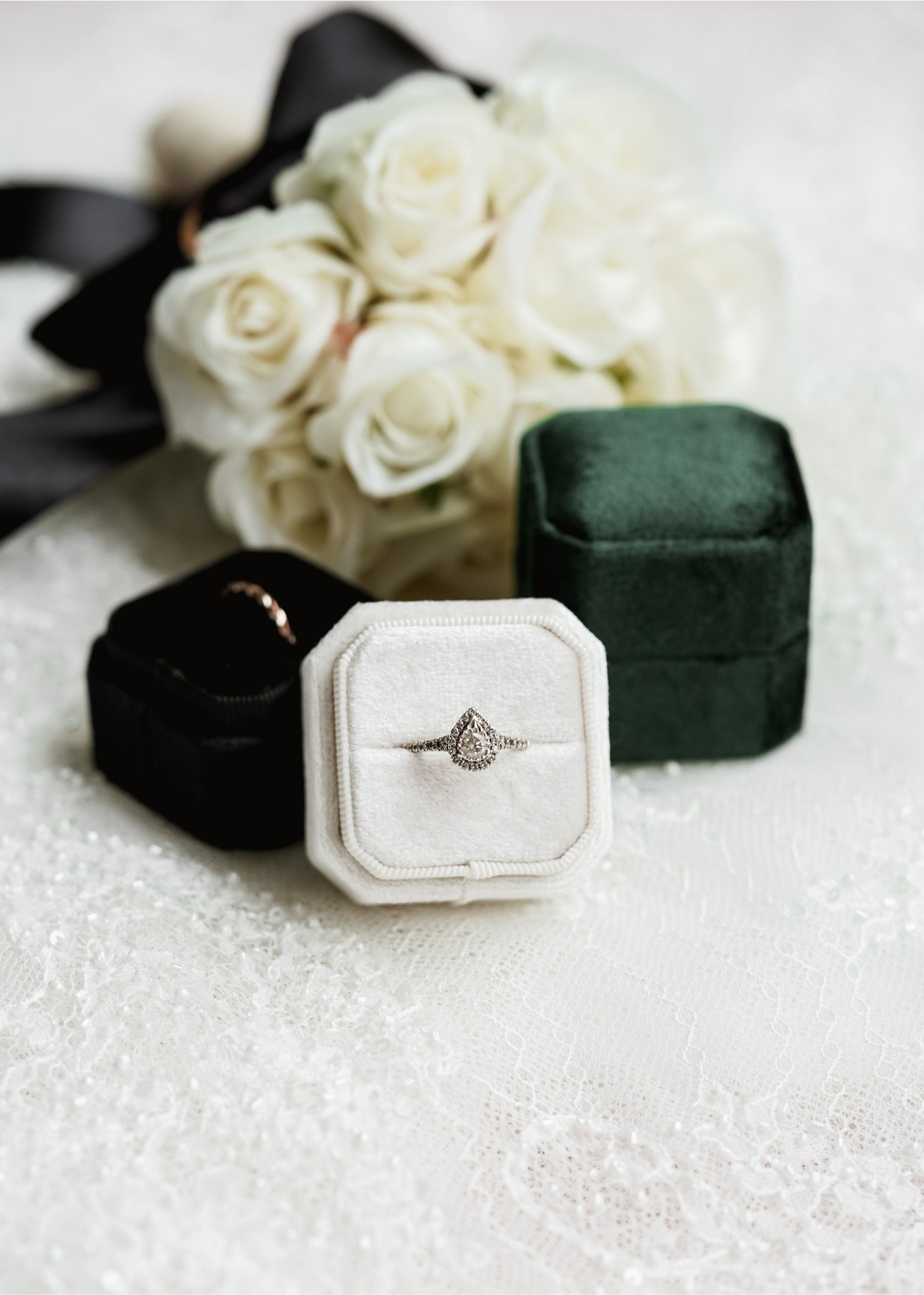 Velvet wedding ring online box